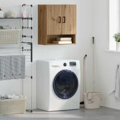 Kasten & Opbergmeubelen*vidaXL Wandkast 60 x 31 x 70 cm Bewerkt hout artisanaal eikenkleurig