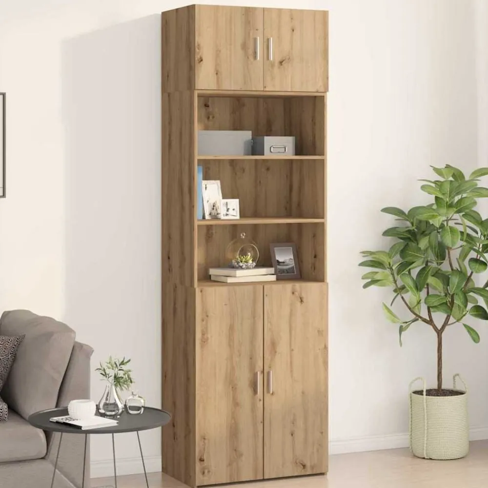 Kasten & Opbergmeubelen*vidaXL Wandkast 70 x 42.5 x 40 cm Bewerkt hout artisanaal eikenkleurig