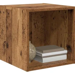 Wandkast met plank Oudhout 37 x 37 x 37 cm Bewerkt hout><noscript><img width=