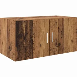Kasten & Opbergmeubelen*vidaXL Wandkast Wandgemonteerd 80 x 42.5 x 40 cm Bewerkt hout Oud hout
