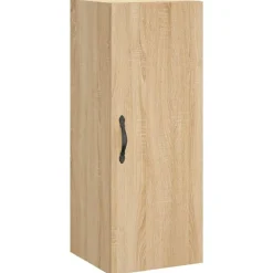 Kasten & Opbergmeubelen*vidaXL Wandkast 34,5x34x90 cm bewerkt hout kleurig Sonoma eiken
