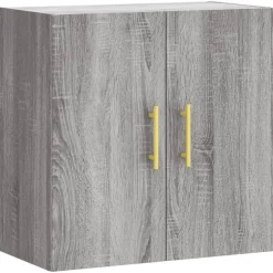 Kasten & Opbergmeubelen*vidaXL Wandkast 60x31x60 cm bewerkt hout eikenkleurig Grijs sonoma