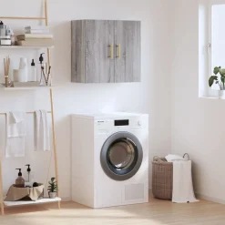 Kasten & Opbergmeubelen*vidaXL Wandkast 60x31x60 cm bewerkt hout eikenkleurig Grijs sonoma