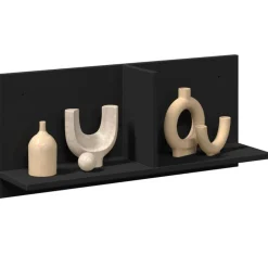 Boekenkasten & Wandplanken*vidaXL Wandkast 70x16,5x30 cm bewerkt hout Zwart