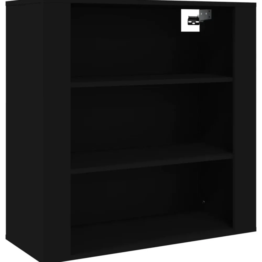 Kasten & Opbergmeubelen*vidaXL Wandkast 80x33x80 cm bewerkt hout Zwart