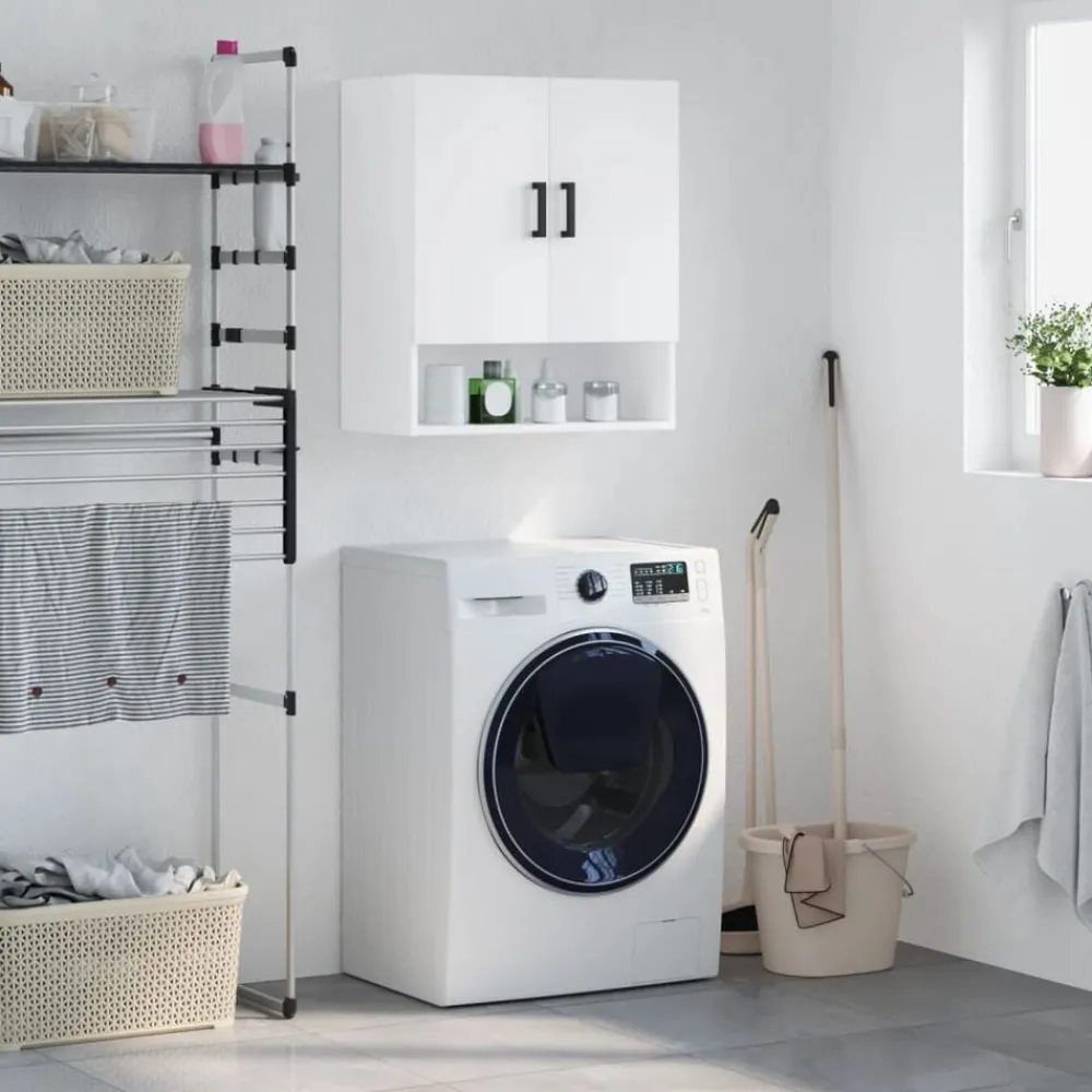 Kasten & Opbergmeubelen*vidaXL Wandkast 60x31x70 cm bewerkt hout Wit