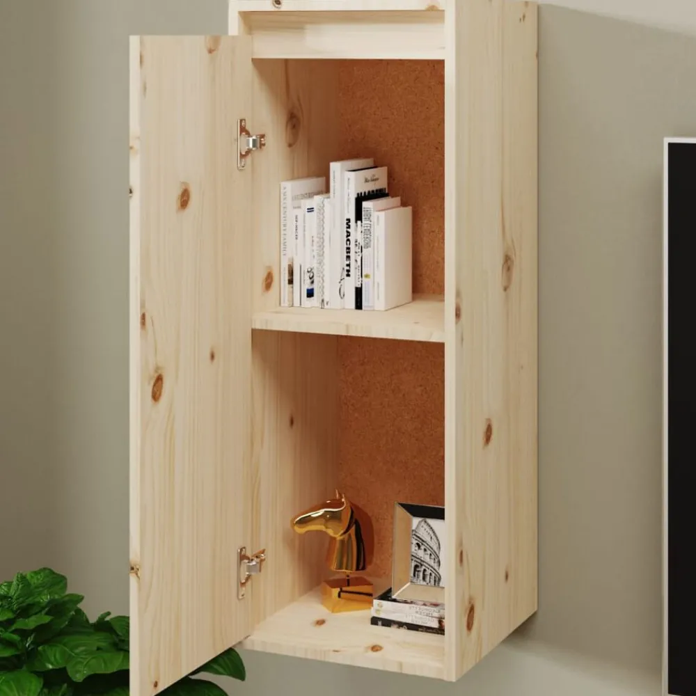 Boekenkasten & Wandplanken*vidaXL Wandkast 30x30x80 cm massief grenenhout Naturel