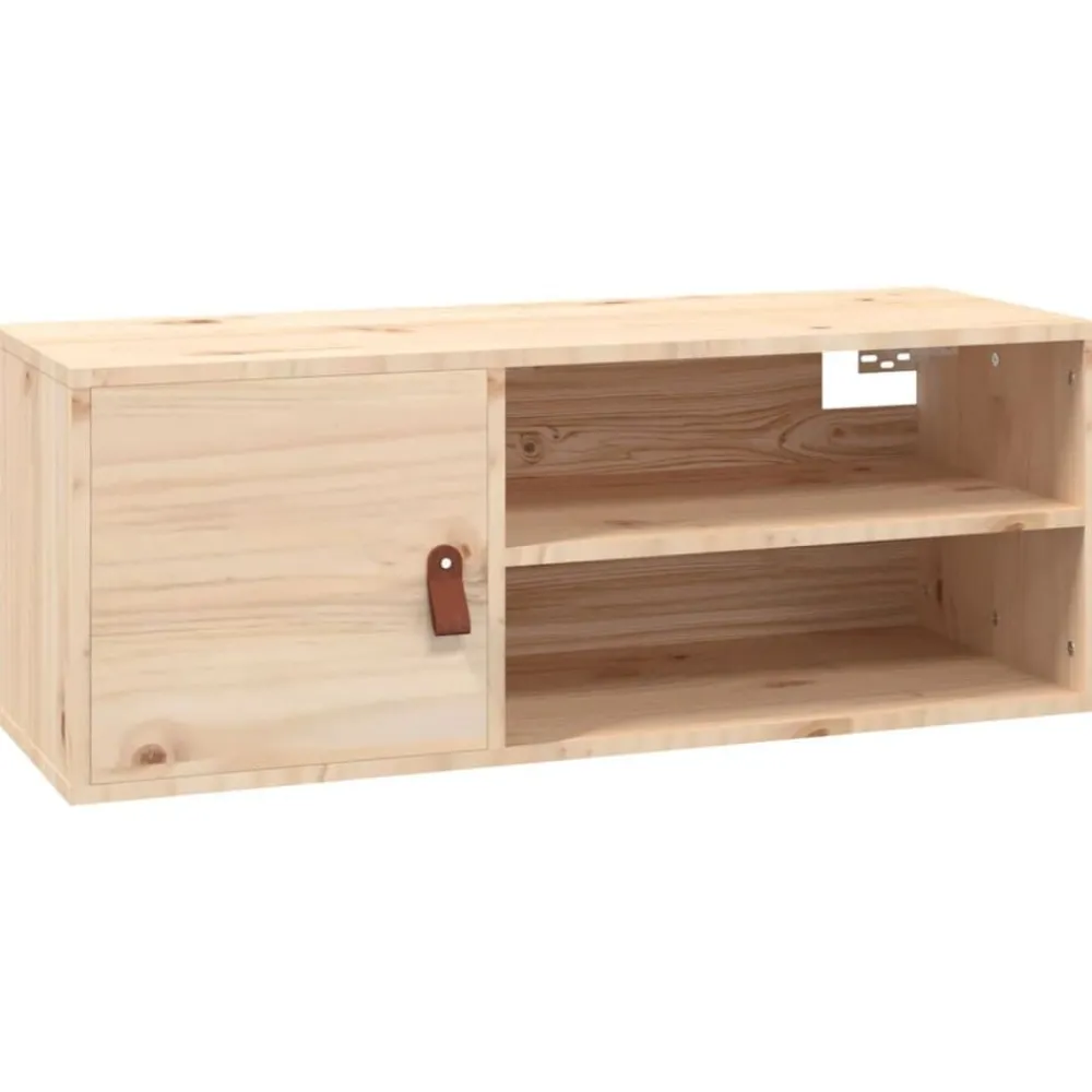 Boekenkasten & Wandplanken*vidaXL Wandkast 80x30x30 cm massief grenenhout Naturel