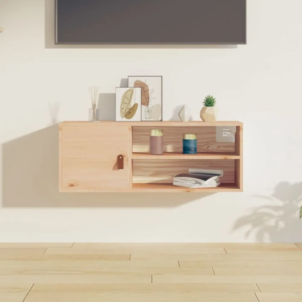 Boekenkasten & Wandplanken*vidaXL Wandkast 80x30x30 cm massief grenenhout Naturel