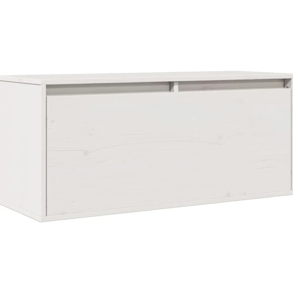 Boekenkasten & Wandplanken*vidaXL Wandkast 80x30x35 cm massief grenenhout Wit