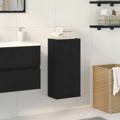 Kasten & Opbergmeubelen*vidaXL Wandkast 32x20x67 cm bewerkt hout Zwart eiken