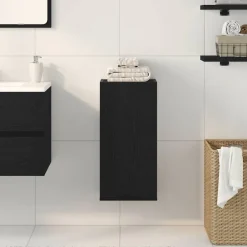 Kasten & Opbergmeubelen*vidaXL Wandkast 32x20x67 cm bewerkt hout Zwart eiken