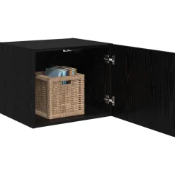Kasten & Opbergmeubelen*vidaXL Wandkast 50 x 42.5 x 40 cm Bewerkt hout Zwart eiken