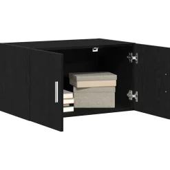 Kasten & Opbergmeubelen*vidaXL Wandkast 70 x 42.5 x 40 cm Bewerkt hout Zwart eiken