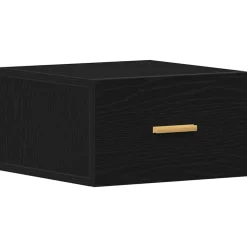 Tafels*vidaXL Wandkastje met lade 35 x 35 x 20 cm Bewerkt hout Zwart eiken