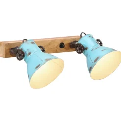 Verlichting*vidaXL Wandlamp 25 W E27 45x25 cm verweerd Blauw