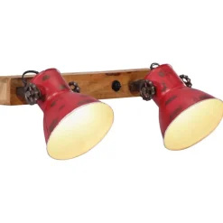 Verlichting*vidaXL Wandlamp 25 W E27 45x25 cm verweerd Rood
