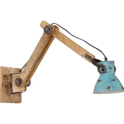 Verlichting*vidaXL Wandlamp 25 W E27 96x15x20 cm verweerd Blauw