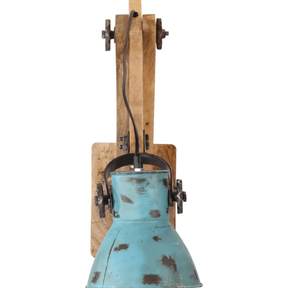 Verlichting*vidaXL Wandlamp 25 W E27 96x15x20 cm verweerd Blauw