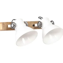 Verlichting*vidaXL Wandlamp industrieel E27 45x25 cm Wit
