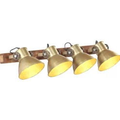 Wandlamp industrieel E27 90x25 cm messingkleurig>vidaXL Sale