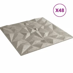 Bouwmaterialen*vidaXL Wandpanelen 48 pcs 50 x 50 cm XPS Schuim Amethist beton