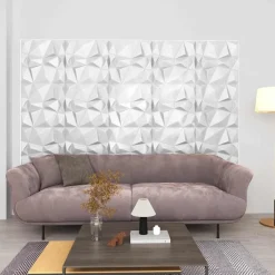 Bouwmaterialen*vidaXL Wandpanelen 48 pcs Diamant Wit 50 x 50 cm XPS Schuim Diamantwit