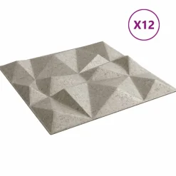 Bouwmaterialen*vidaXL Wandpanelen 12 pcs 50 x 50 cm XPS Schuim Diamant beton