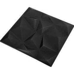 Wandpanelen 24 pcs Diamant Zwart 50 x 50 cm XPS Schuim>vidaXL Hot