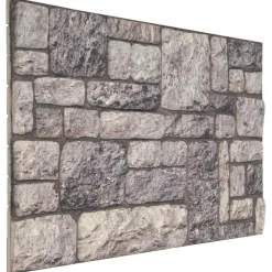 Bouwmaterialen*vidaXL Wandpanelen 10 pcs 100 x 50 cm EPS-schuim Grijs en wit