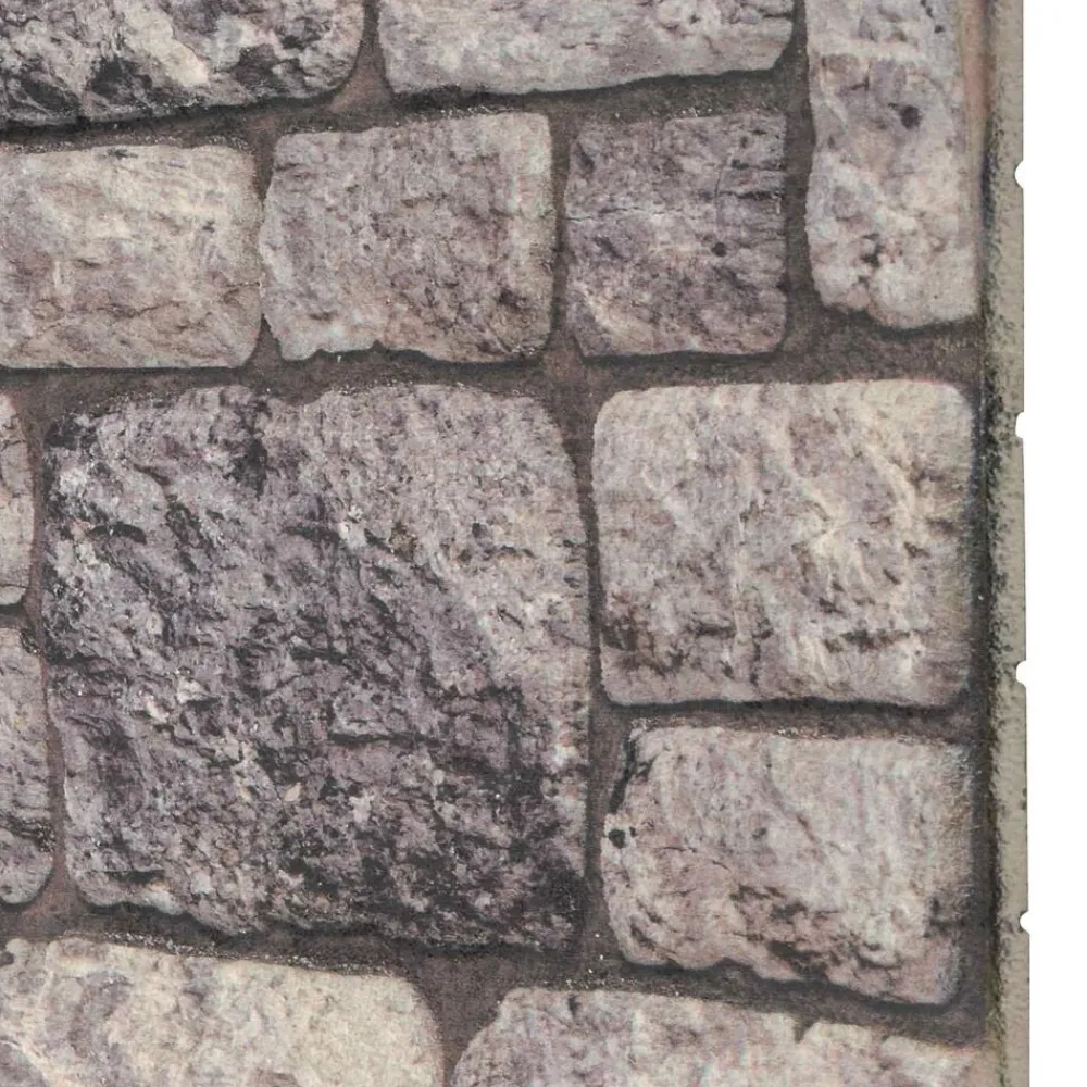Bouwmaterialen*vidaXL Wandpanelen 10 pcs 100 x 50 cm EPS-schuim Grijs en wit
