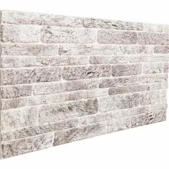 Bouwmaterialen*vidaXL Wandpanelen 10 pcs . 100 x 50 cm EPS-schuim Lichtgrijs en wit