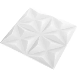 Bouwmaterialen*vidaXL Wandpanelen 48 pcs Origami Wit 50 x 50 cm XPS Schuim Origamiwit