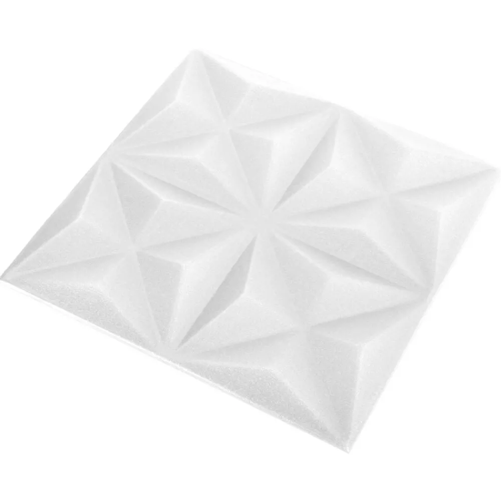 Bouwmaterialen*vidaXL Wandpanelen 48 pcs Origami Wit 50 x 50 cm XPS Schuim Origamiwit