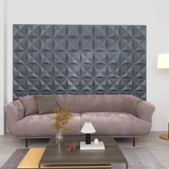 Bouwmaterialen*vidaXL Wandpanelen 48 pcs Origami Grijs 50 x 50 cm XPS Schuim Origamigrijs