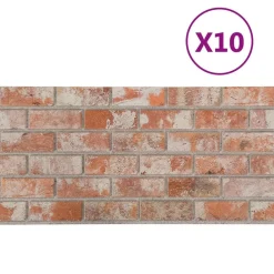 Bouwmaterialen*vidaXL Wandpanelen 10 pcs 100 x 50 cm EPS-schuim Oranje
