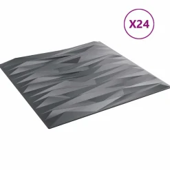 Bouwmaterialen*vidaXL Wandpanelen 24 pcs Stone Grey 50 x 50 cm XPS Schuim Steen grijs