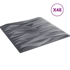 Bouwmaterialen*vidaXL Wandpanelen 48 pcs Stone Grey 50 x 50 cm XPS Schuim Steen grijs