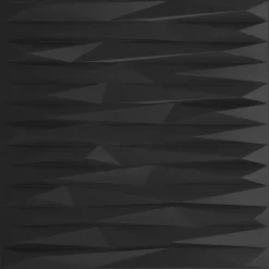 Bouwmaterialen*vidaXL Wandpanelen 24 pcs Zwarte Steen 50 x 50 cm XPS Schuim Zwart steen
