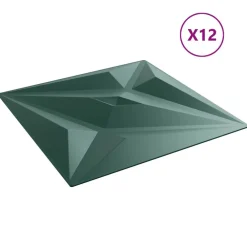 Bouwmaterialen*vidaXL Wandpanelen Ster 12 pcs 50 x 50 cm XPS Schuim Ster groen