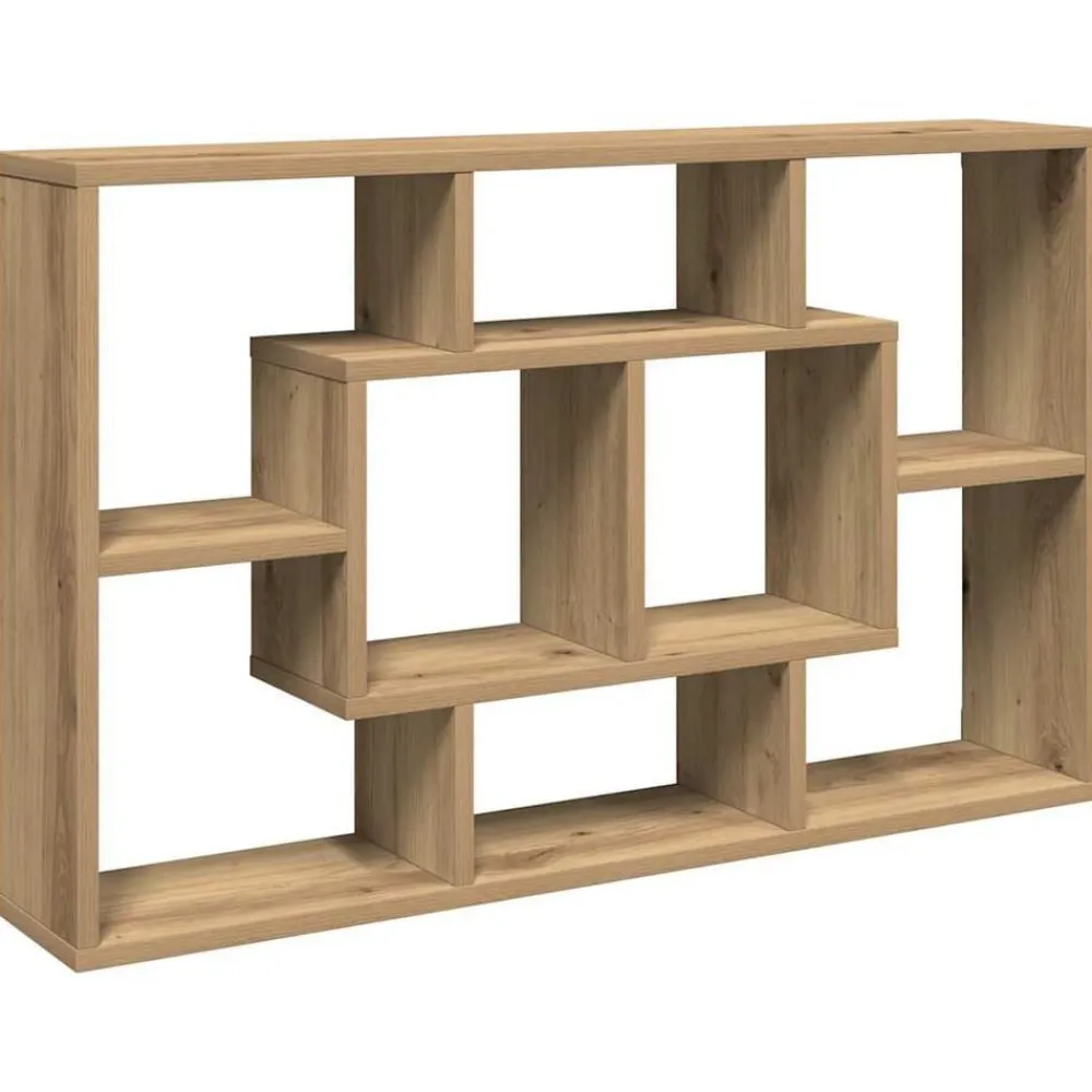 Kasten & Opbergmeubelen*vidaXL Wandplank Artisan Eiken 85x16x52,5 cm Bewerkt Hout artisanaal eikenkleurig