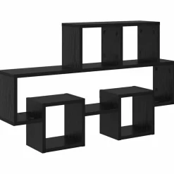 Wandplank met plank 82 x 15 x 51 cm Bewerkt hout>vidaXL Hot