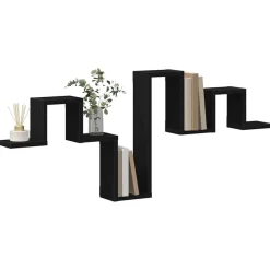 Boekenkasten & Wandplanken*vidaXL Wandplank Wandgemonteerd 104.5 x 43 x 10 cm Zwart eiken