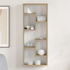 Wandplank 36x16x90 cm bewerkt hout>vidaXL Outlet