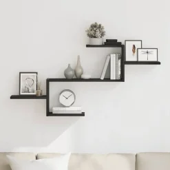 Boekenkasten & Wandplanken*vidaXL Wandplank 104x15x49 cm Bewerkt Hout Zwart eiken
