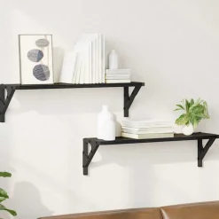Boekenkasten & Wandplanken*vidaXL Wandplanken 2 pcs 60 x 15 x 15,5 cm Bewerkt hout Zwart eiken