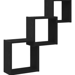 Boekenkasten & Wandplanken*vidaXL Wandplanken kubus 68x15x68cm bewerkt hout kleur Zwart eiken