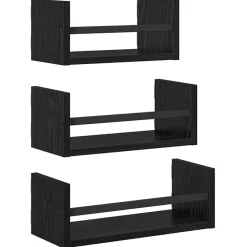 Wandplankenset 3 pcs 40x16x14cm Bewerkt hout>vidaXL Discount