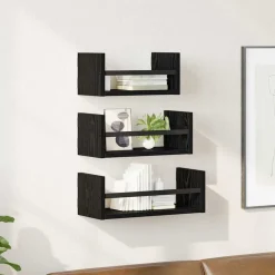 Wandplankenset 3 pcs 40x16x14cm Bewerkt hout>vidaXL Discount
