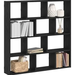 Boekenkasten & Wandplanken*vidaXL Wandschap kubus 12 vakken bewerkt hout Zwart